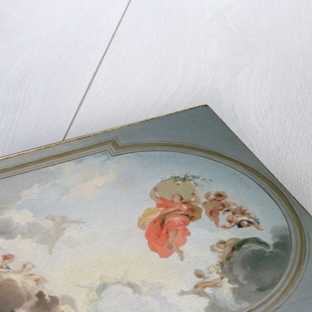 A Ceiling Design depicting the Apotheosis of Flora, 18th century by Jacob de Wit