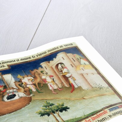 Marco Polo with elephants and camels arriving at Hormuz on the Gulf of Persia from India, c.1410-12 by (and workshop) Boucicaut Master