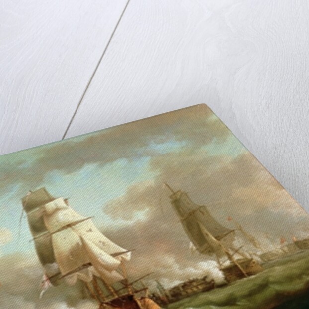 Ship 'Neptune' fighting, Trafalgar, 1805 by J. Francis Sartorius