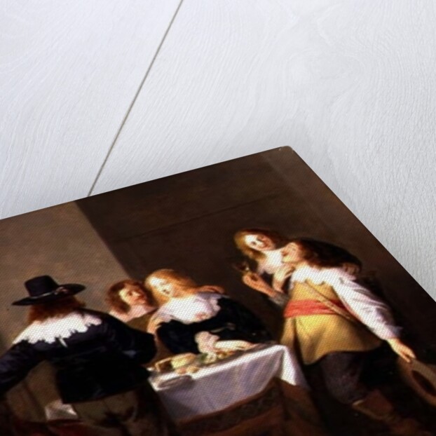 A Guardroom Interior with Soldiers Eating and Drinking in Female Company, 1639 by Christoffel Jacobsz van der Lamen