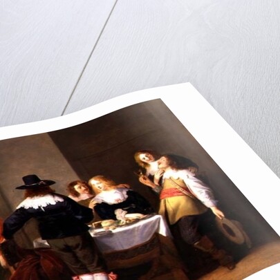 A Guardroom Interior with Soldiers Eating and Drinking in Female Company, 1639 by Christoffel Jacobsz van der Lamen