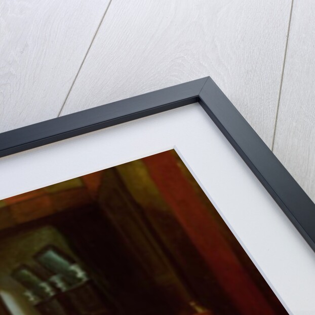 Interior with a Lady at a Harpsichord by Francesco (b.1640) Fieravino