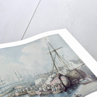 The Disembarkation of the Royalists of Toulon at Southampton in 1794 by Thomas Rowlandson