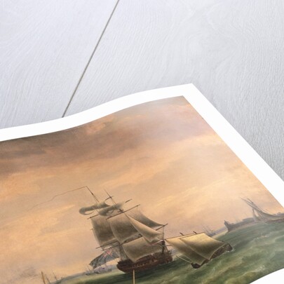 Men-O'-War and Small Craft at Portsmouth Harbour, late 18th or early 19th century by Thomas Whitcombe