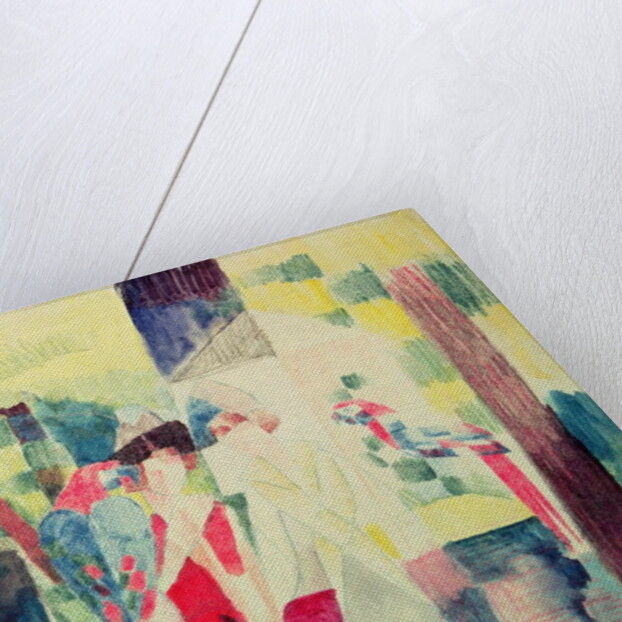 Two Women and a Man with Parrots, 20th century by August Macke