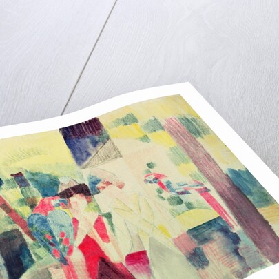 Two Women and a Man with Parrots, 20th century by August Macke