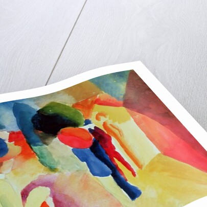 Woman with a Yellow Jacket, 1913 by August Macke