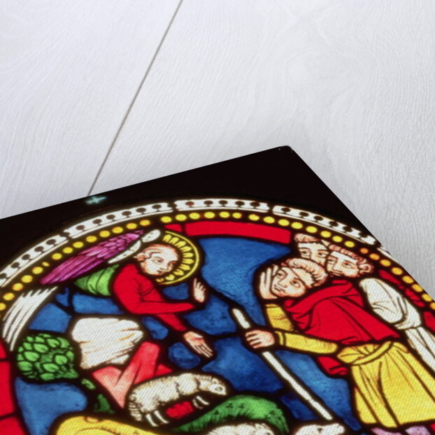 Window depicting The Annunciation to the Shepherds, c.1300 by German School