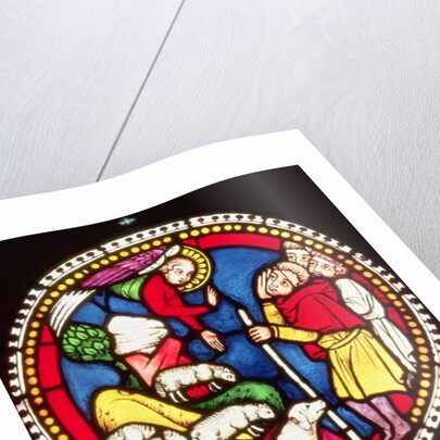 Window depicting The Annunciation to the Shepherds, c.1300 by German School