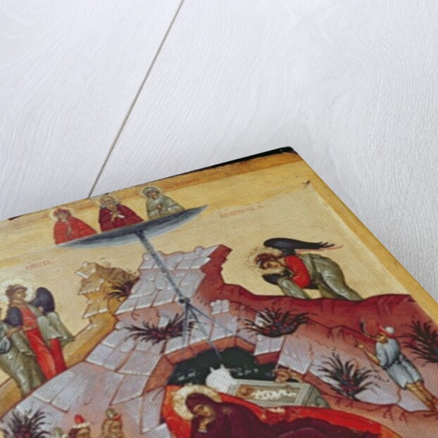 The Nativity, Russian icon, 16th century by School Russian