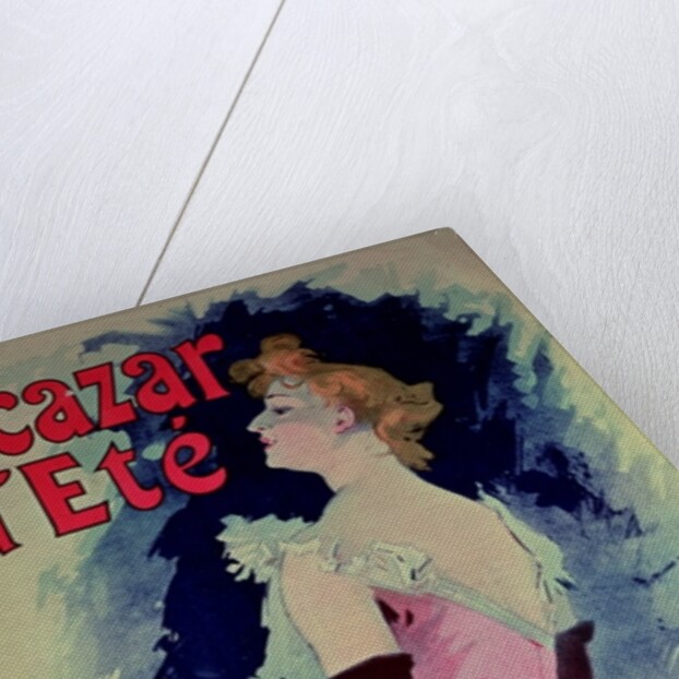 Poster advertising 'Alcazar d'Ete' starring Kanjarowa by Jules Cheret