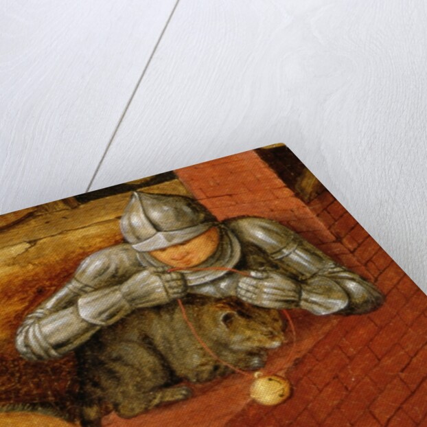 Knight putting a bell on a cat by Pieter the Younger Brueghel