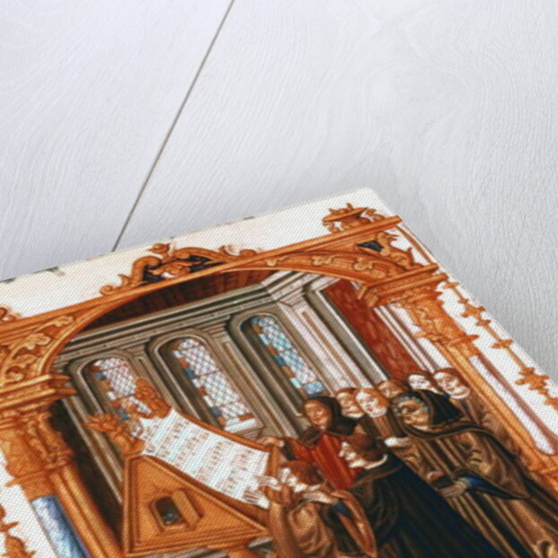 The choir singing the Gloria, conducted by Jean Ockeghem by French School