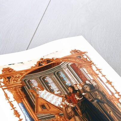 The choir singing the Gloria, conducted by Jean Ockeghem by French School