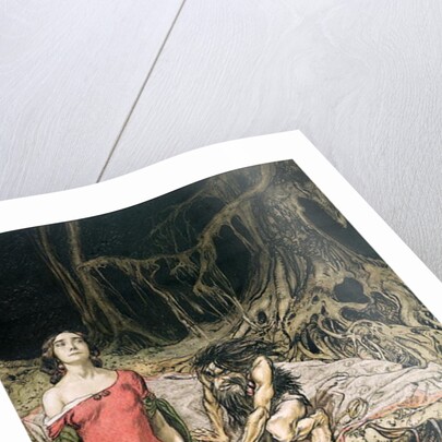 The Wooing of Grimhilde, the mother of Hagen by Arthur Rackham