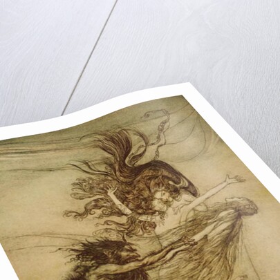 The Rhinemaidens teasing Alberich by Arthur Rackham
