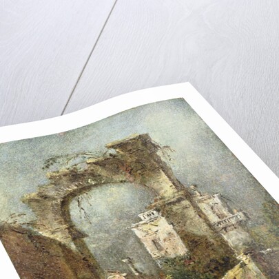 A Capriccio - A Ruined Arch, 18th cenury by Francesco Guardi