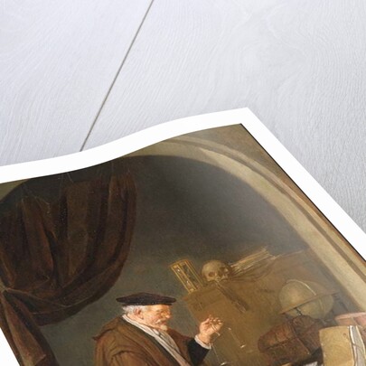 An Old Man Weighing Gold, 1667 by Quiringh Gerritsz. van Brekelenkam