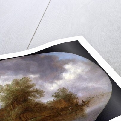 A River Landscape with Fishermen Hauling in Nets by Joost de Volder