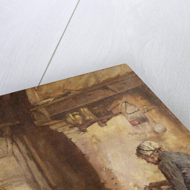 Old Woman Peeling Potatoes by Walter Langley