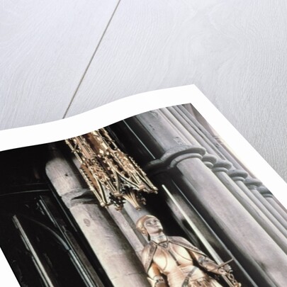 St. Joan of Arc, bronze sculpture by Sir Ninian Comper 1925 by Anonymous