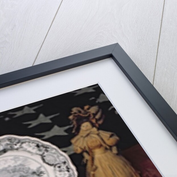 Collection of objects, including a commemorative cup and saucer of the Declaration of Independence, 1776 by American School