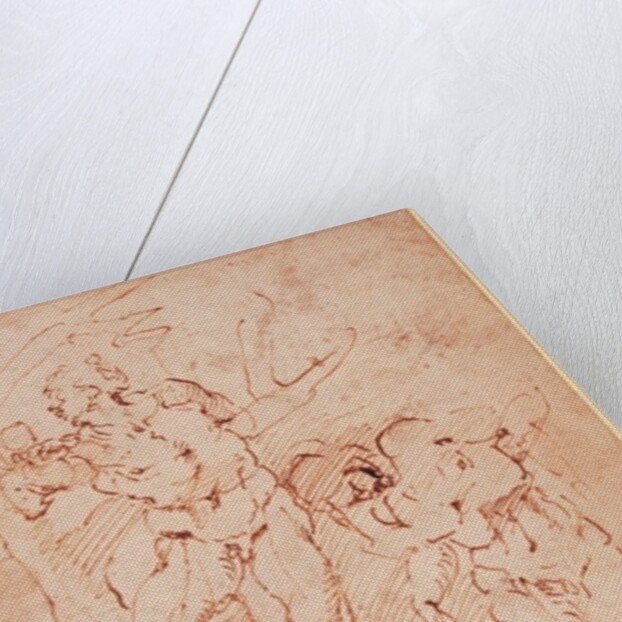 Studies of Male Nudes by Michelangelo Buonarroti