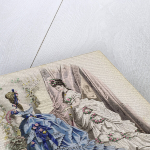 Fashion plate from 'Le Moniteur de la Mode' by French School