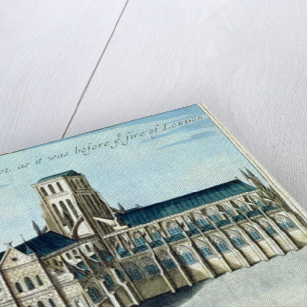 St. Paul's Cathedral before it was destroyed by the Fire of London by Robert Morden