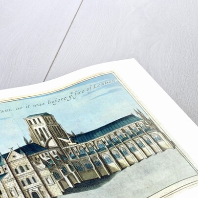 St. Paul's Cathedral before it was destroyed by the Fire of London by Robert Morden