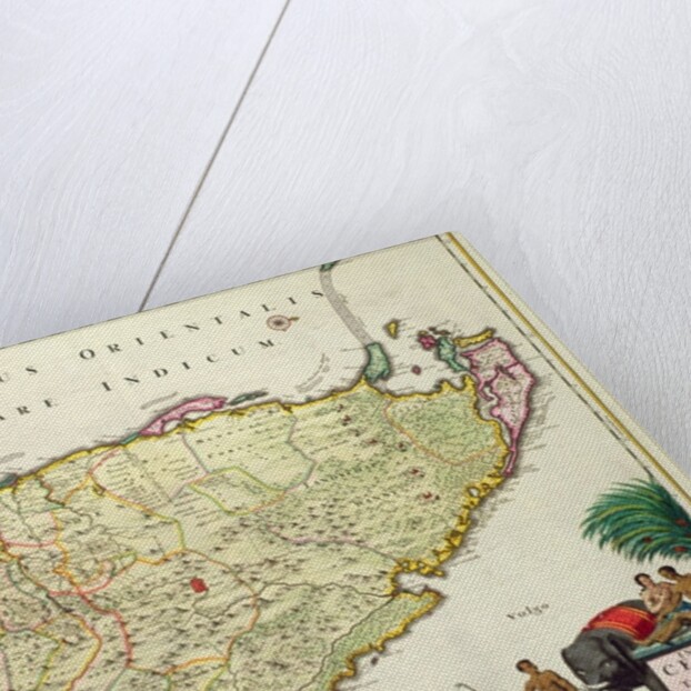 Map of Ceylon according to Nicolas Visscher, c.1626 by Anonymous