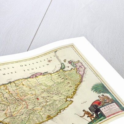 Map of Ceylon according to Nicolas Visscher, c.1626 by Anonymous