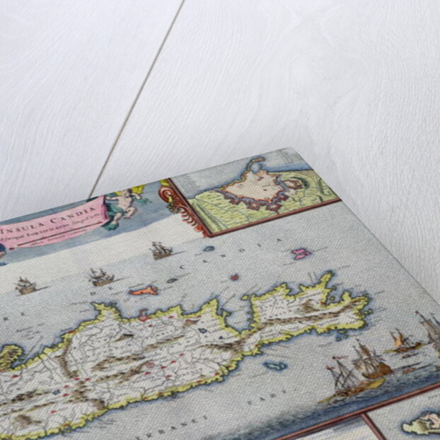 Map of the Island of Candia with the sea port of Herakleion, c.1680 by Frederick de Wit