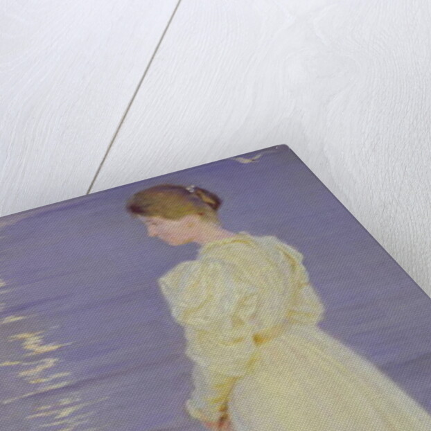 Woman in White on a Beach by Peder Severin Kroyer