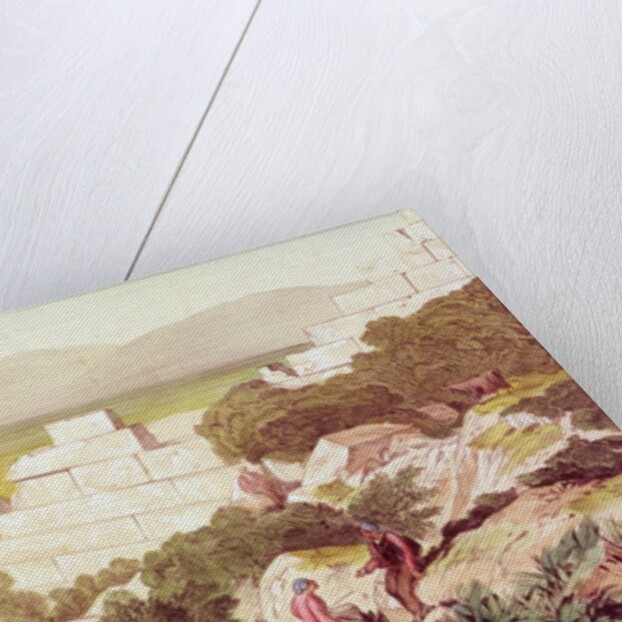 Walls of Ancient Samos, Cephalonia, 19th century by Edward Lear