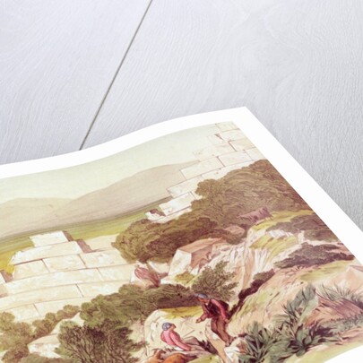 Walls of Ancient Samos, Cephalonia, 19th century by Edward Lear