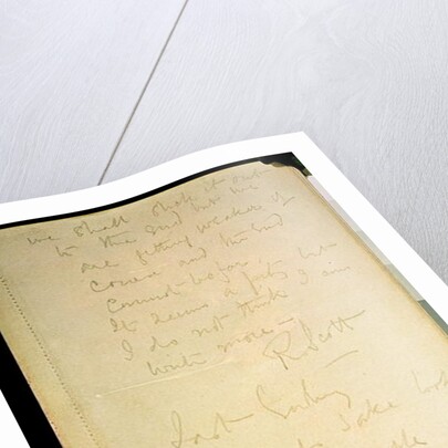 The last page of his diary, Antarctica, 29th March 1912 by Robert Falcon Scott