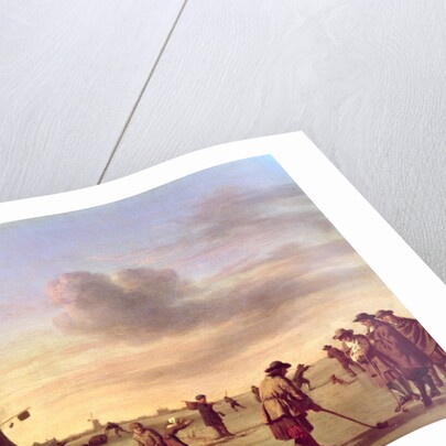 Golfers on the Ice near Haarlem, 1668 by Adriaen van de Velde