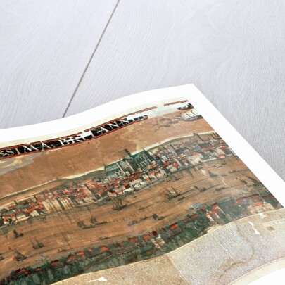 View of London with the Swan, the Rose and the Globe Theatres and St. Paul's by Cornelius de Visscher