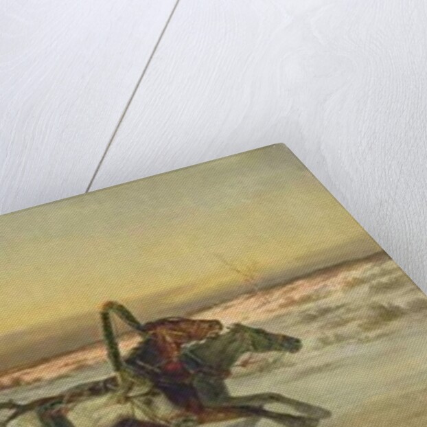 A Galloping Winter Troika at Dawn by Nikolai Egorevich Sverchkov