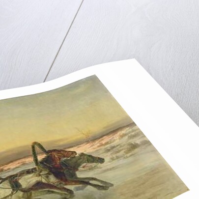 A Galloping Winter Troika at Dawn by Nikolai Egorevich Sverchkov