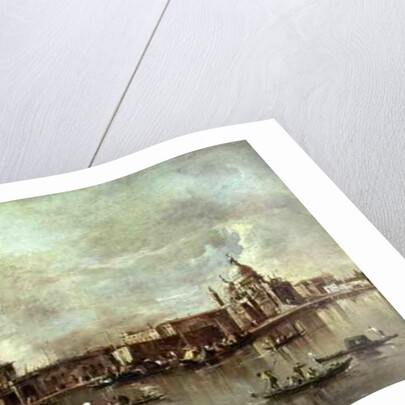 Santa Maria della Salute seen from the mouth of the Grand Canal, Venice by Francesco Guardi