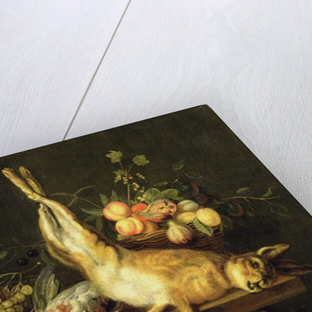 Still Life with Game and Fruit by Luis Menendez or Melendez