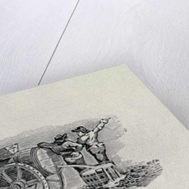 Two Men with a Barrel Cart by Thomas Bewick