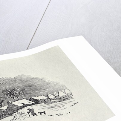 Approaching a Village in the Winter by Thomas Bewick