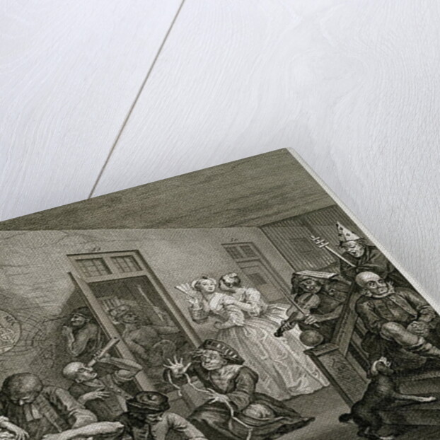 Plate VIII from A Rake's Progress, 1735 by William Hogarth