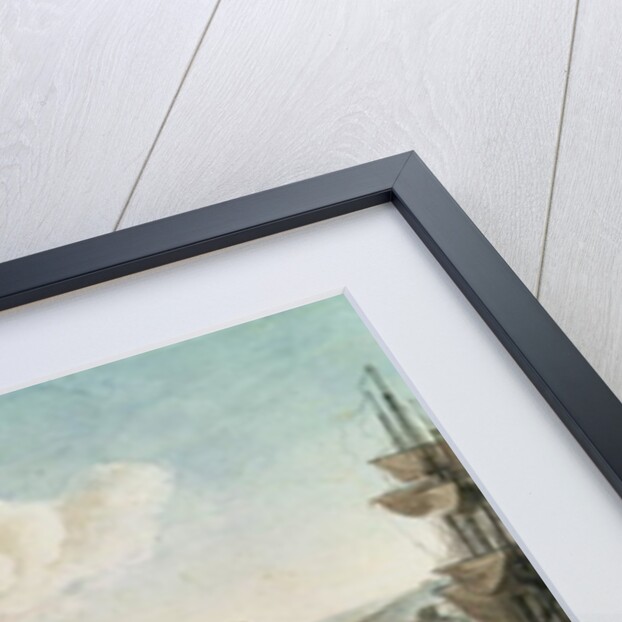 The town and harbour of Trieste seen from the New Mole. by Louis Francois Cassas