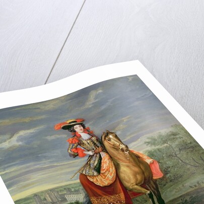 La Comtesse de Soissons Riding with a View of the Chateau de Vincennes by Jean-Baptiste Martin