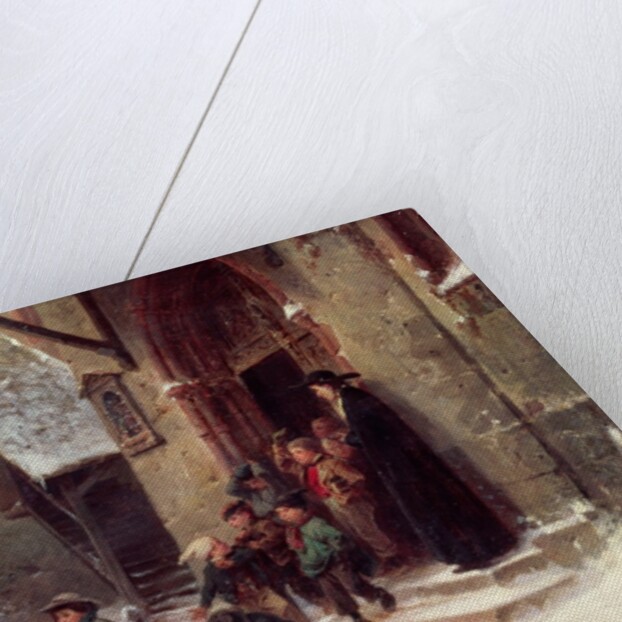 Snow Scene: Children Leaving School, c.1853 by Marc Louis Benjamin Vautier