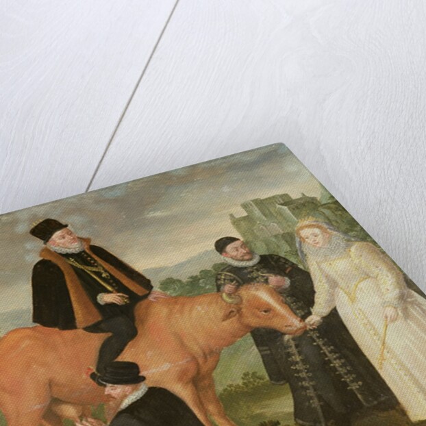 Portrait of Philip II, the Duke of Alencon, the Duke of Alba, William of Orange and Queen Elizabeth I by Philip Moro